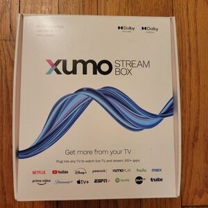 Xumo Stream Box 4K UHD Streaming Media Player Dolby Vision‎ Voice Remote